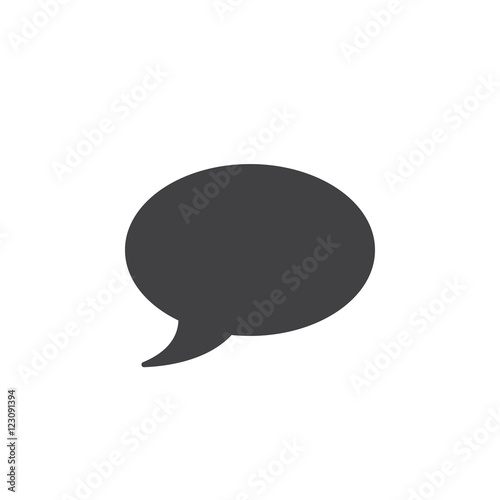 comment icon vector, speech bubble solid logo illustration, pictogram isolated on white