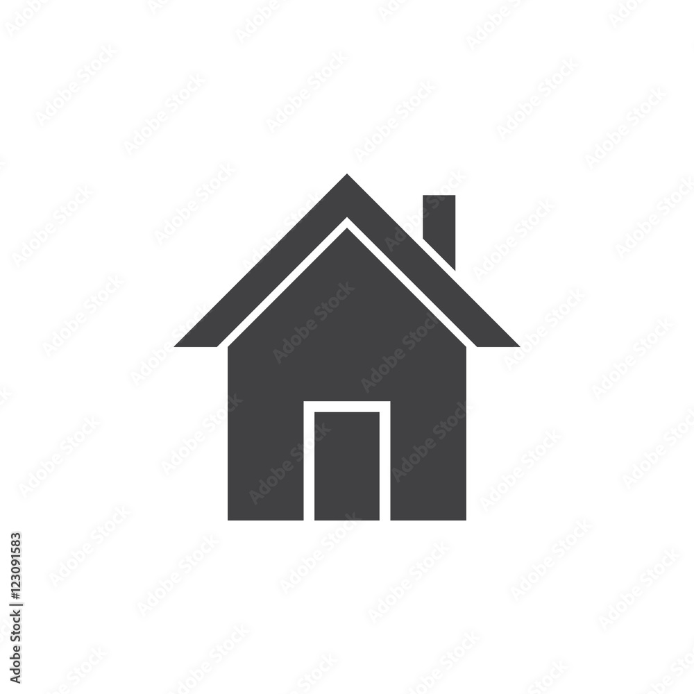 home icon vector, house solid logo illustration, pictogram isolated on white