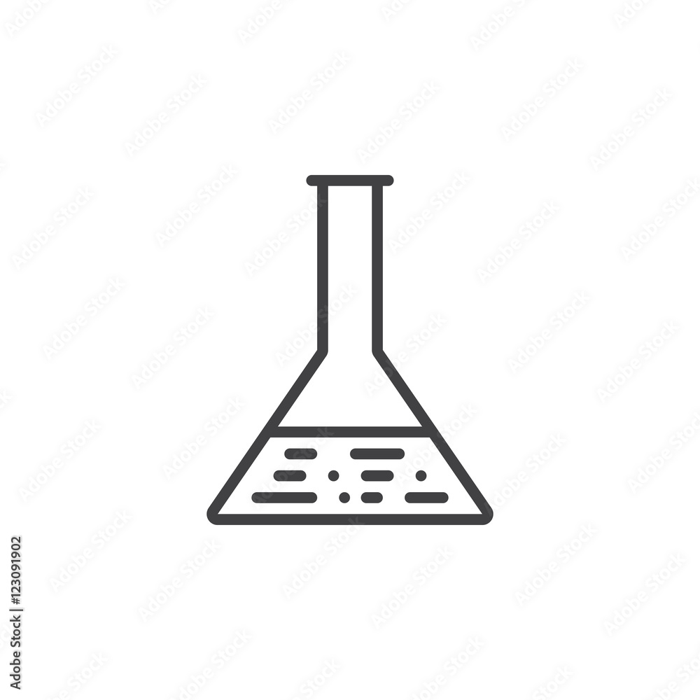 lab line icon, flask outline vector logo illustration, linear pictogram isolated on white lab line icon, flask outline vector logo illustration, linear pictogram isolated on white