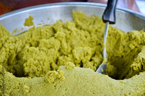 Thai green curry paste.