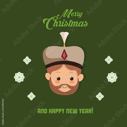 magi with biblical christmas related icons image vector illustration design 