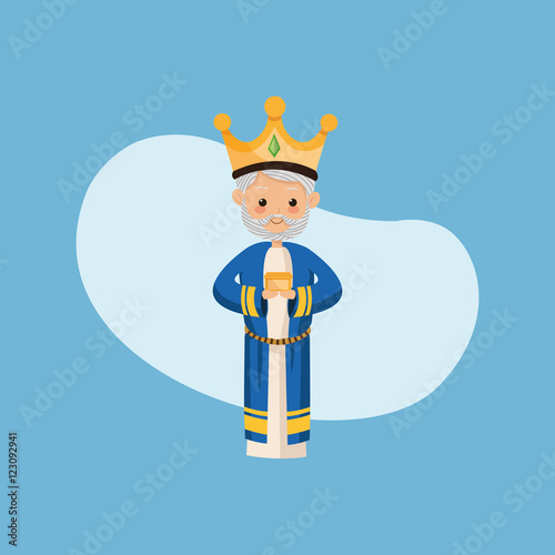 magi with biblical christmas related icons image vector illustration design 