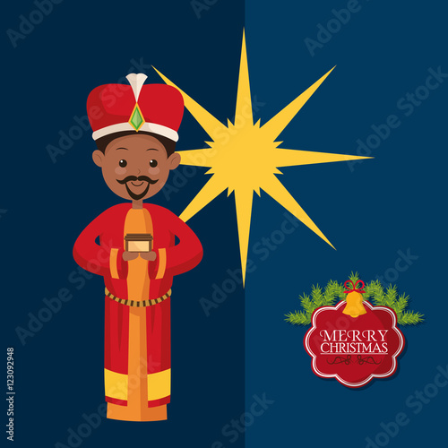 magi with biblical christmas related icons image vector illustration design 
