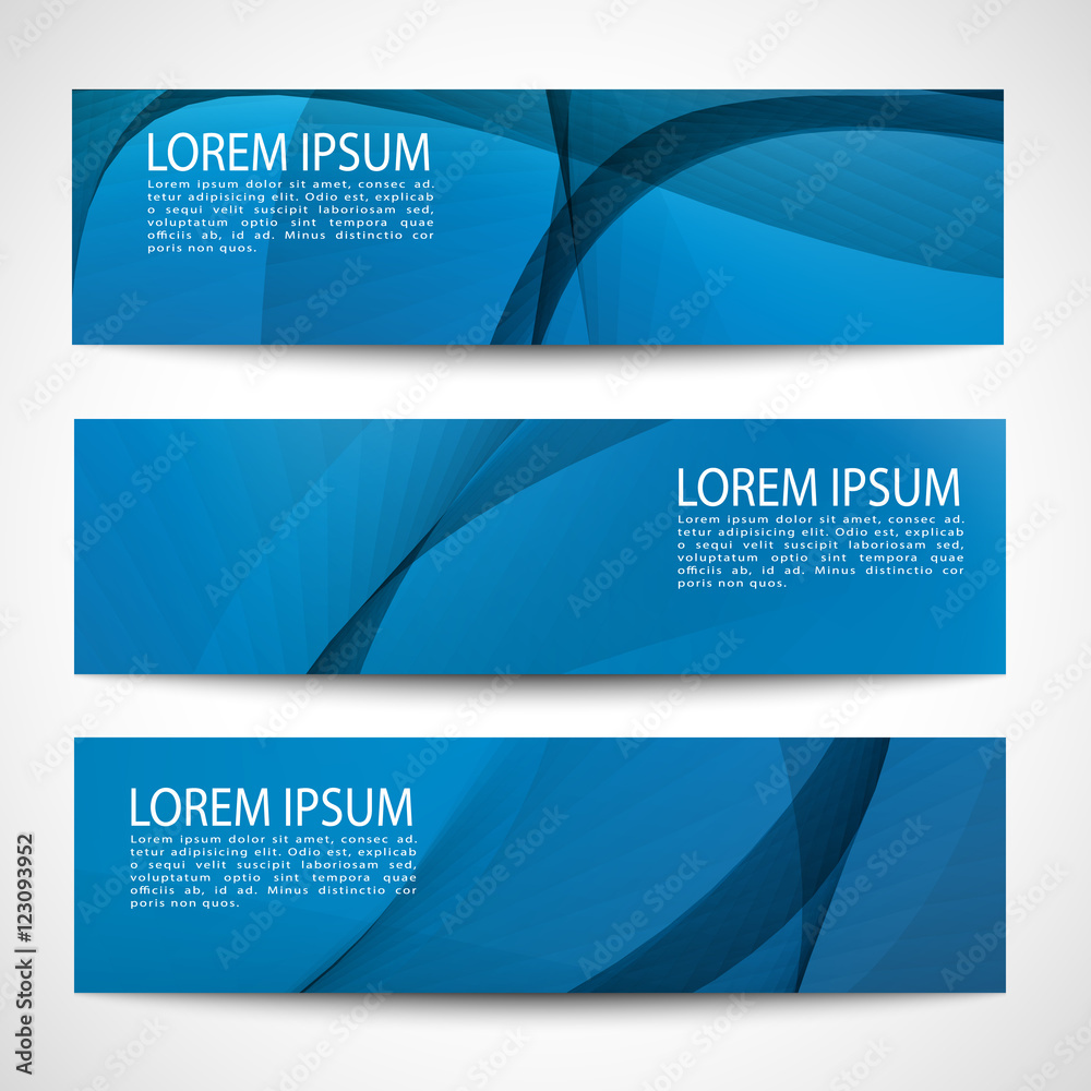 Fototapeta premium Abstract header white wave blue background vector design