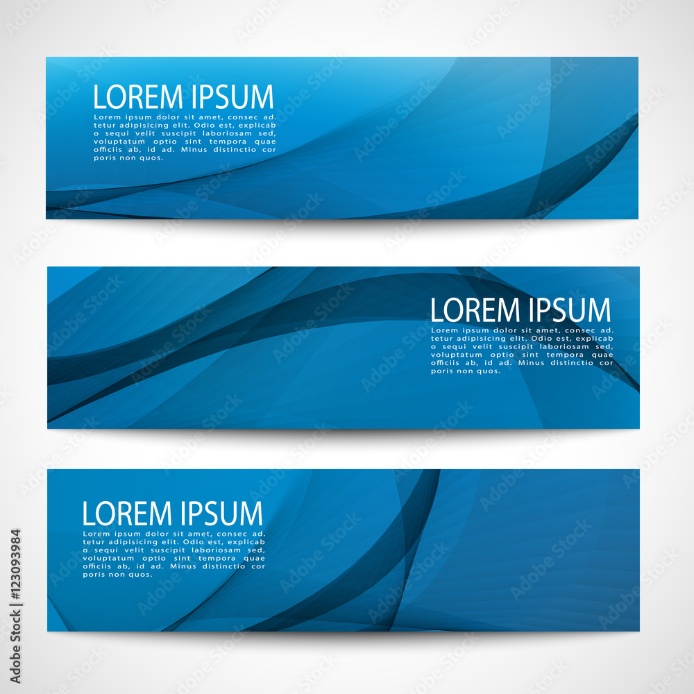 Abstract header white wave blue background vector design