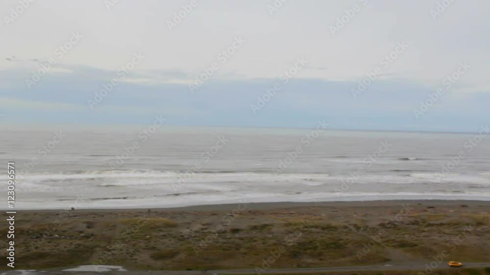 pacific ocean from far away on a cloudy day in the marshlands pacific ocean from far away on a cloudy day in the marshlands