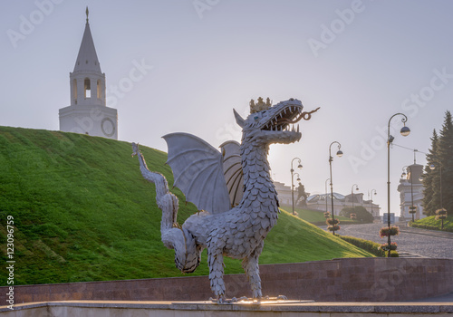 Fototapeta Naklejka Na Ścianę i Meble -  Zilant dragon. Kazan city, Russia.