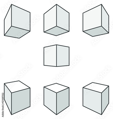 Cubes with shadows in perspective