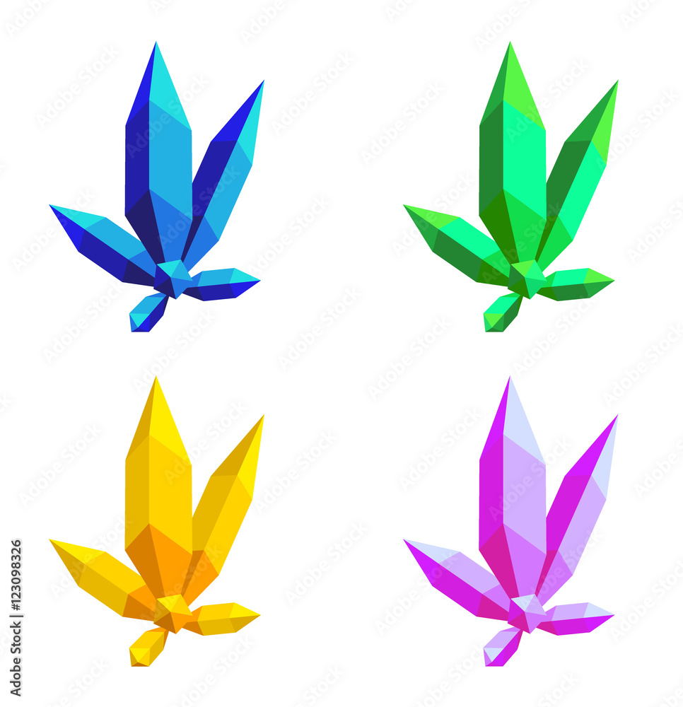 Collection of colorful crystals. eps 10 illustration Collection of colorful crystals. eps 10 illustration