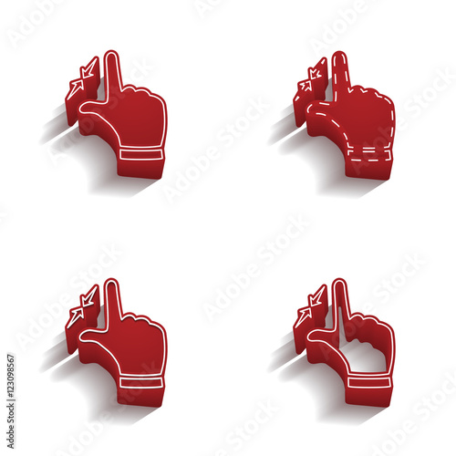 ikona 3D z obrysem zestaw