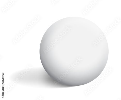White ball with shadow .