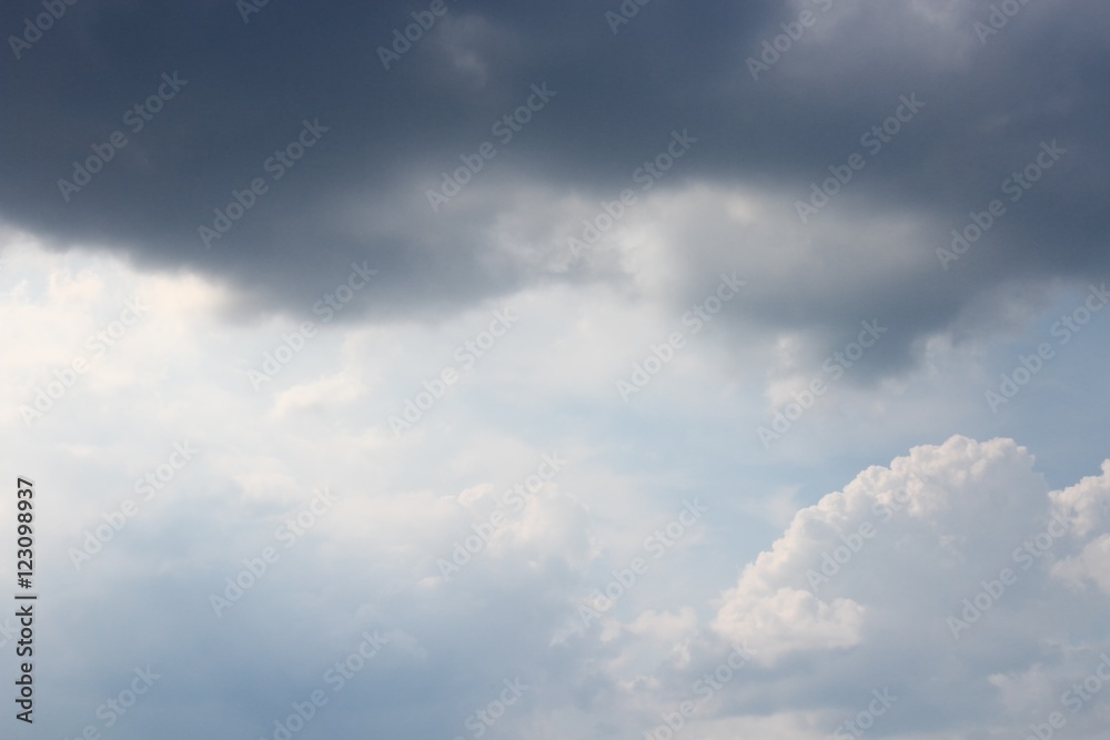 blue sky with clouds. blue sky and  motion raincloud   on clouds