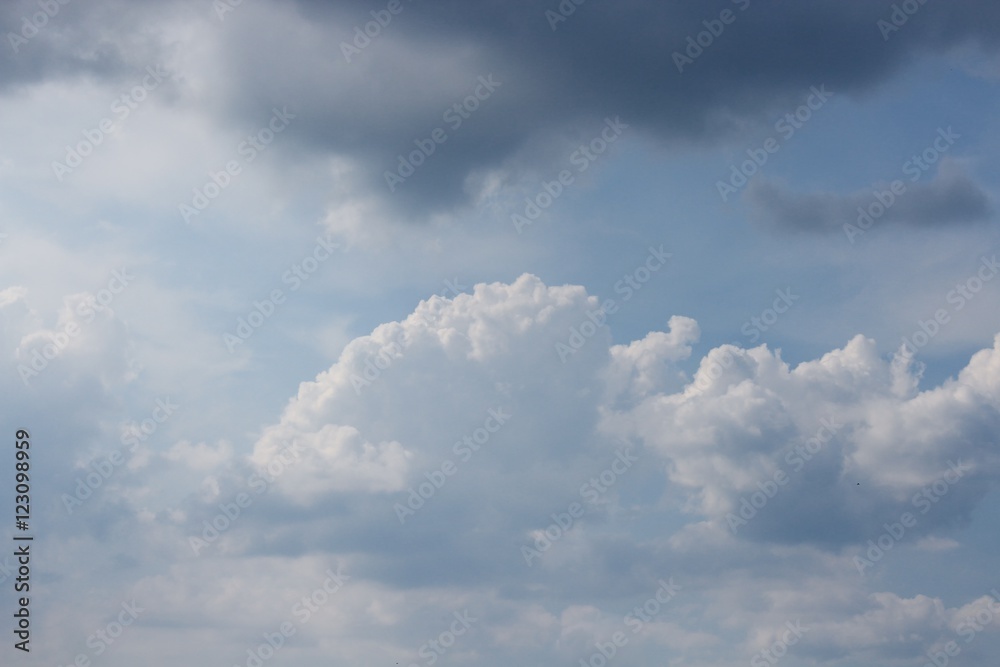 blue sky with clouds. blue sky and  motion raincloud   on clouds