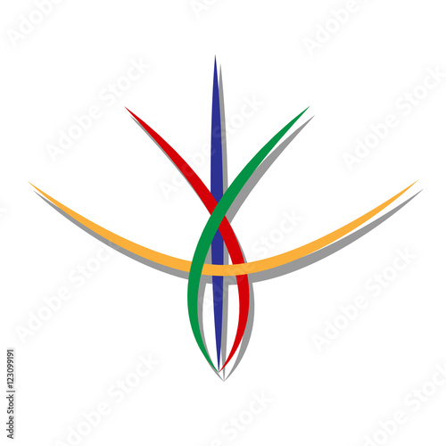 Vector abstract company logo design. Business symbol concept, modern line design
