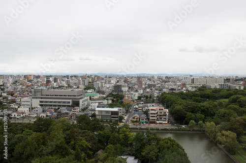 名古屋城天守閣からみた展望