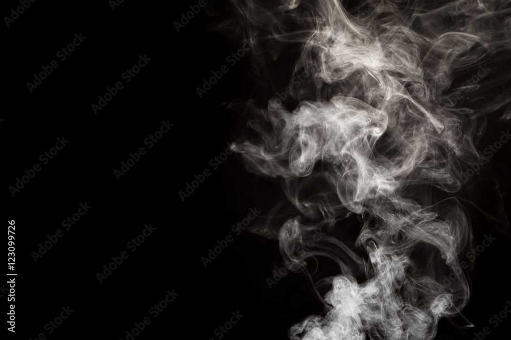 Fototapeta premium Abstract smoke on black background