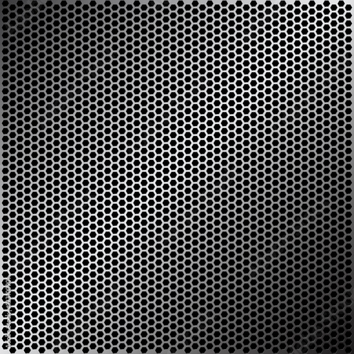 hexagon grid metalic background