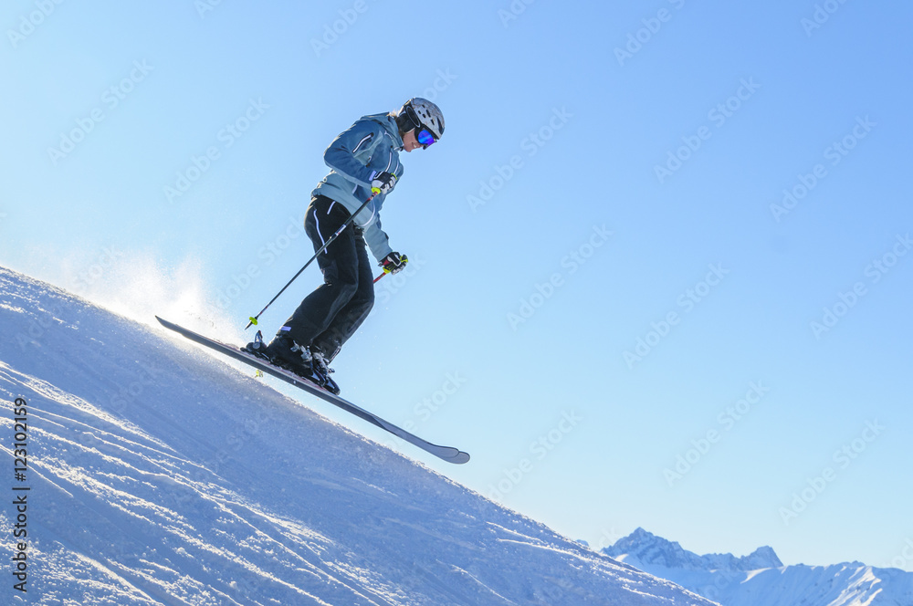 Spaß beim Skifahren 