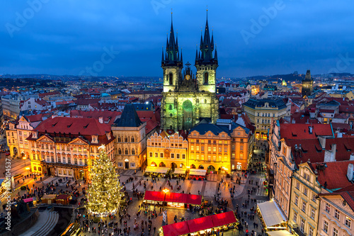 Old Town Square in Prague at Christmas time. © Rostislav Glinsky