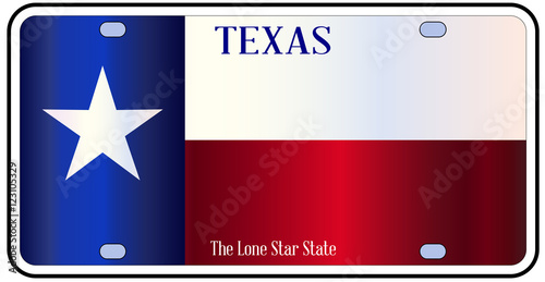 Texas State Flag License Plate