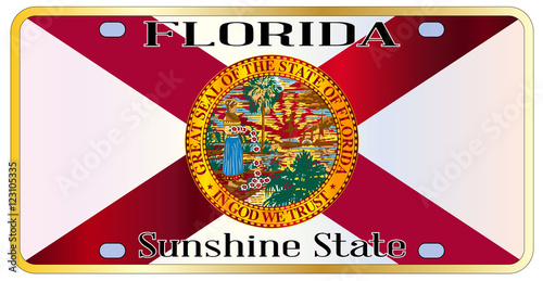 Florida State Flag License Plate
