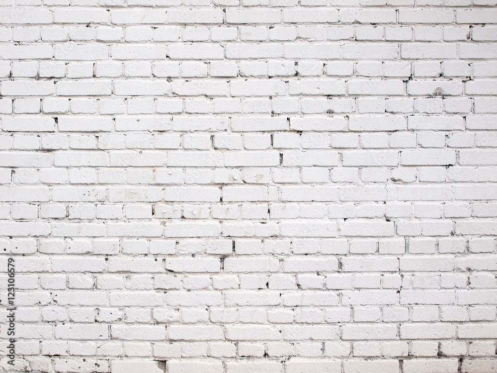 Obraz premium White brick wall texture or background