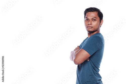 young men isolated on white background