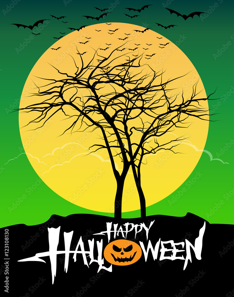 halloween tree in the cemetery halloween tree in the cemetery