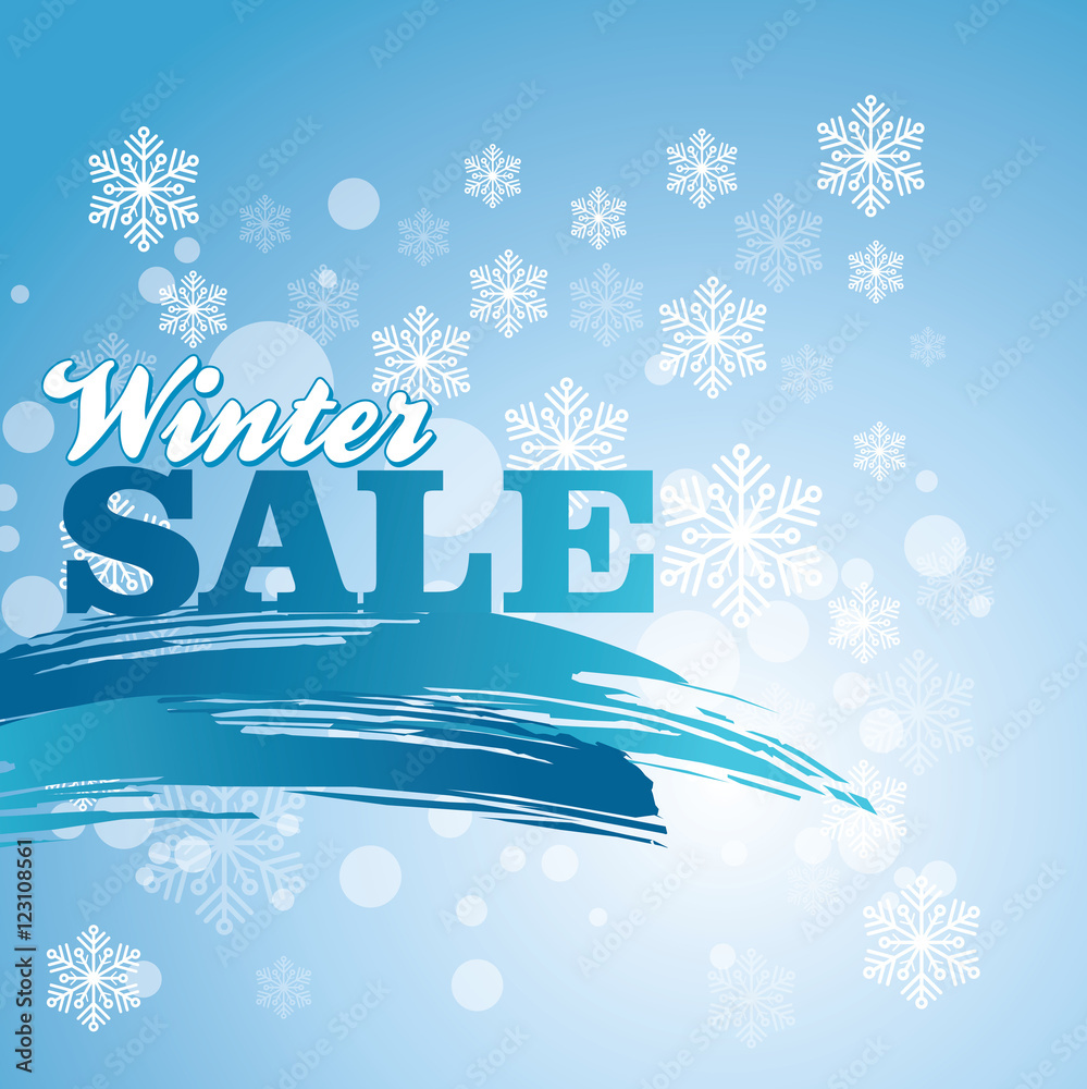 Winter creative business promotional vector.