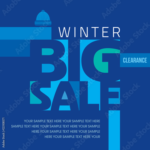 Winter creative business promotional vector.
