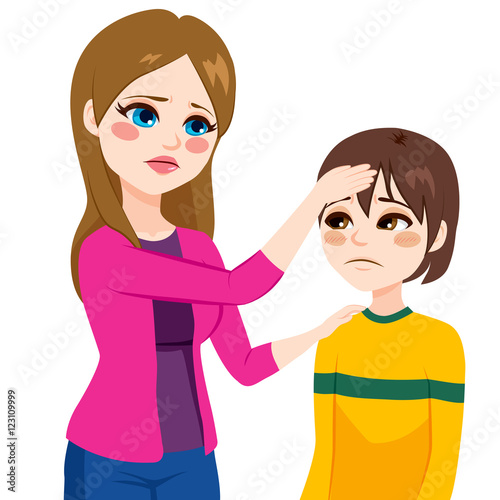Young mother worried mother...