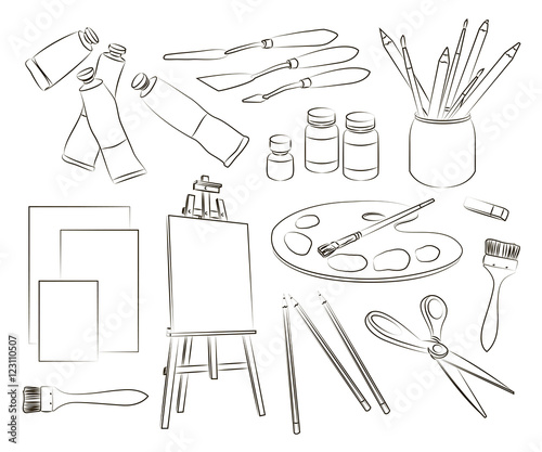 Painter icons set