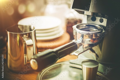 Preparing Espresso Coffee photo