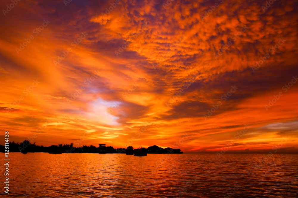 Breathtaking sunset and dramatic sky in Kota Kinabalu Breathtaking sunset and dramatic sky in Kota Kinabalu