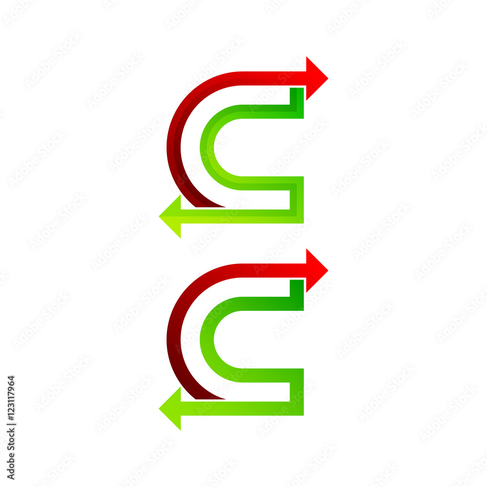 Letter C logo design template. Arrow creative sign Letter C logo design template. Arrow creative sign