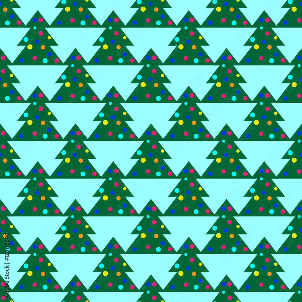 Christmas tree seamless pattern Christmas tree seamless pattern
