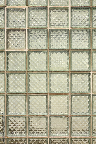 Glass block tiles wall background