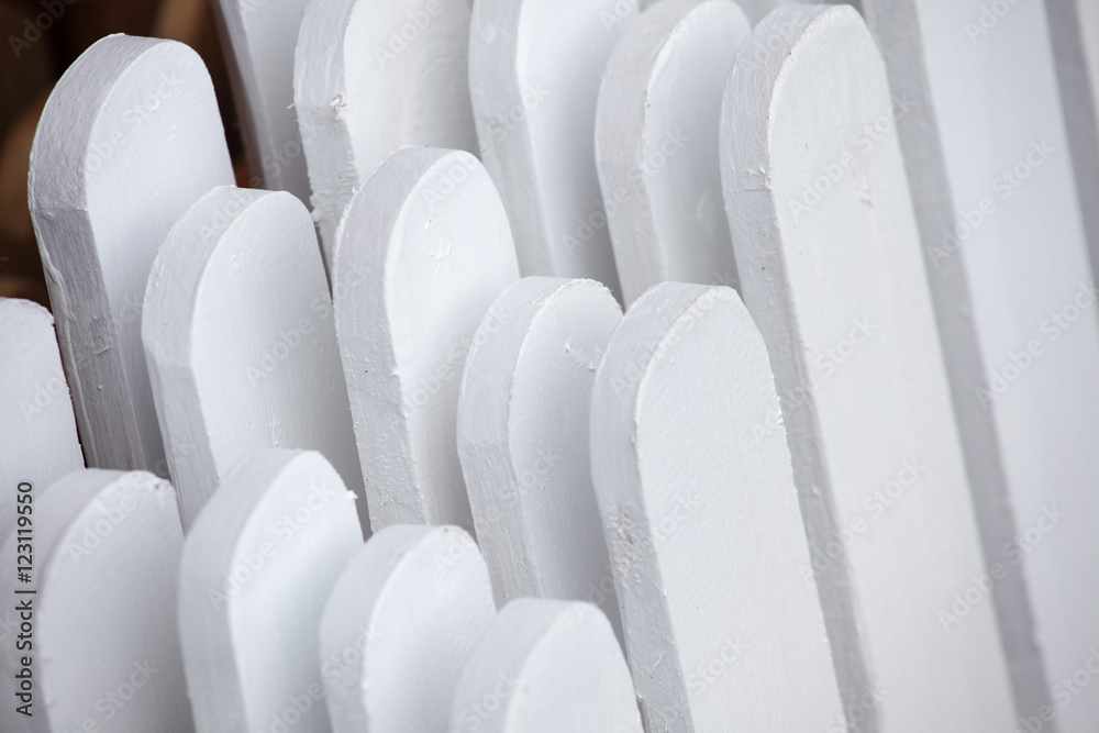 Obraz premium white lath panel background.