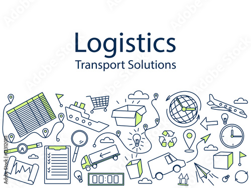 Logistics banner vector illustration