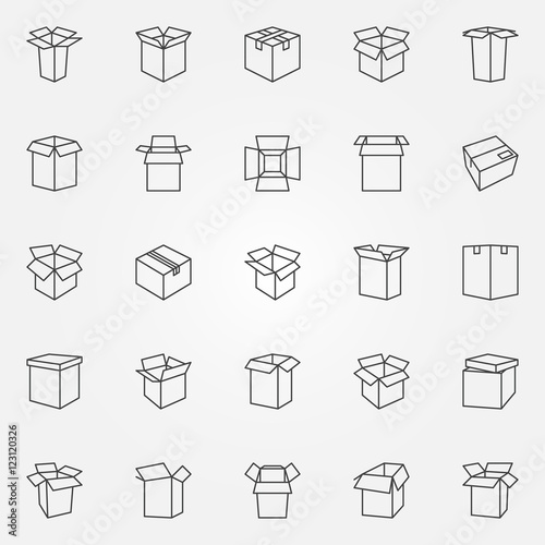 Box icons set