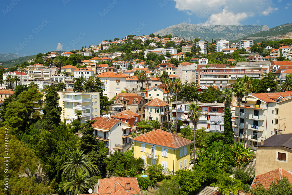 View of town Herceg Novi, Kotor Bay, Montenegro
