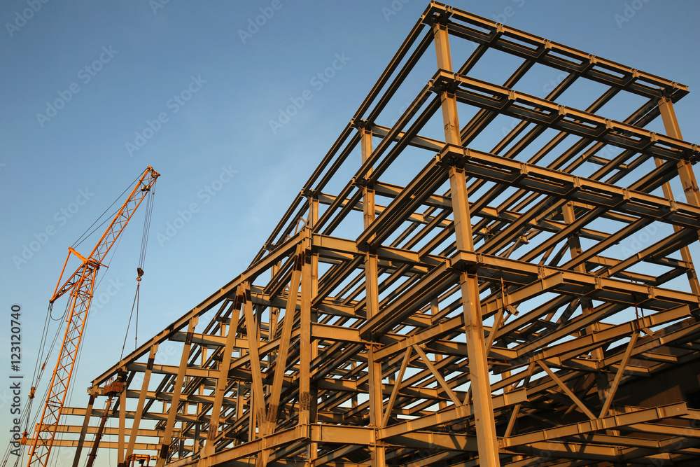 Construction of a modern building Construction of a modern building