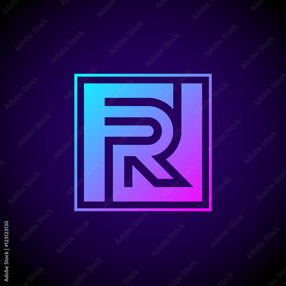 Letter R logo,Square shape symbol,Digital,Technology,Media Letter R logo,Square shape symbol,Digital,Technology,Media