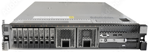 Rackmount server isolated on white
