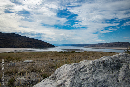 Der Himmel und die Landschaft von Gr  nland  Kangerlussuaq