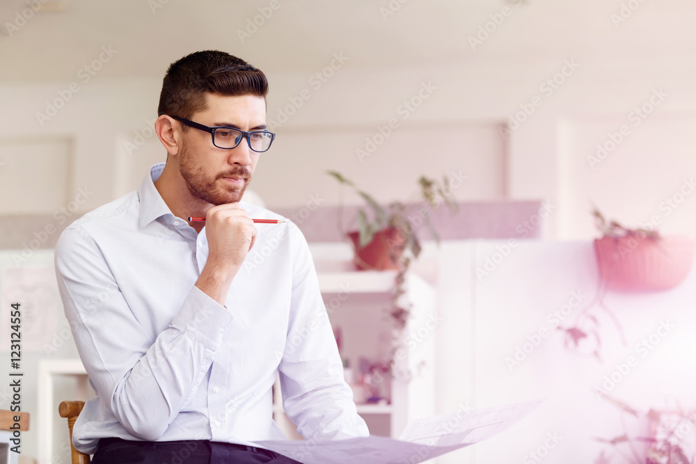 Young man in offfice Young man in offfice