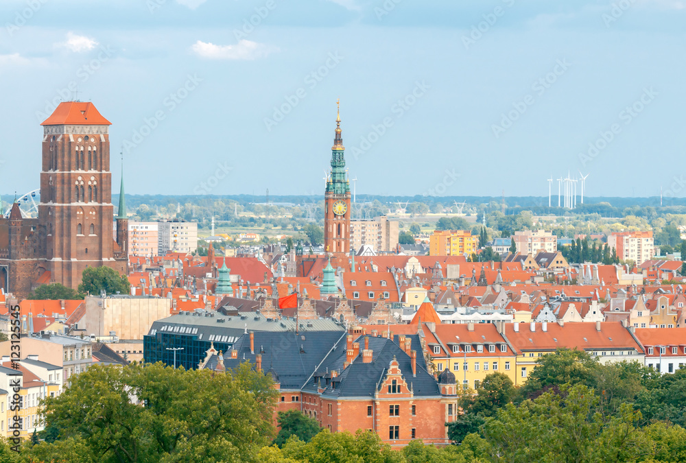 Gdansk. Aerial view of the city.