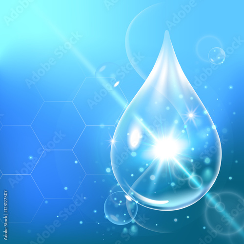 Collagen Serum and Vitamin Background Concept Skin Care Cosmetic.