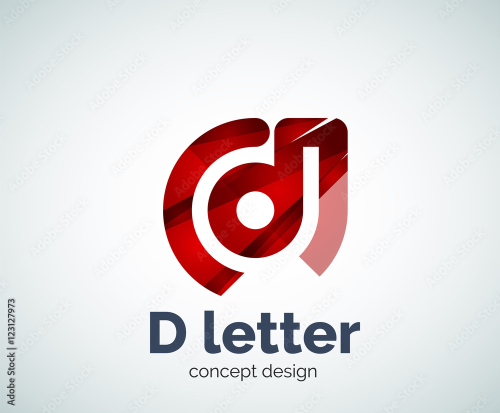 Vector D letter concept logo template
