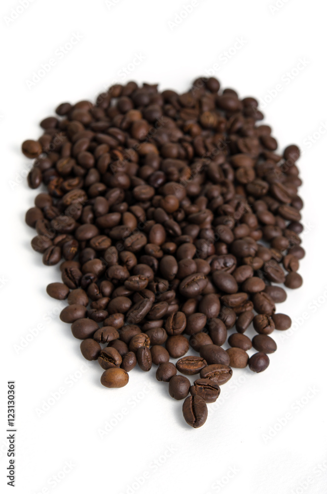 Coffee beans isolated on white background Coffee beans isolated on white background